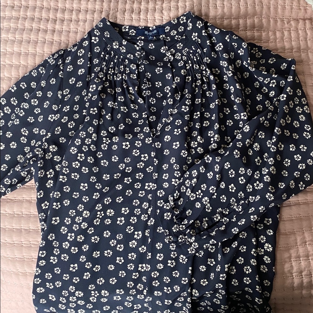 Madewell floral blouse